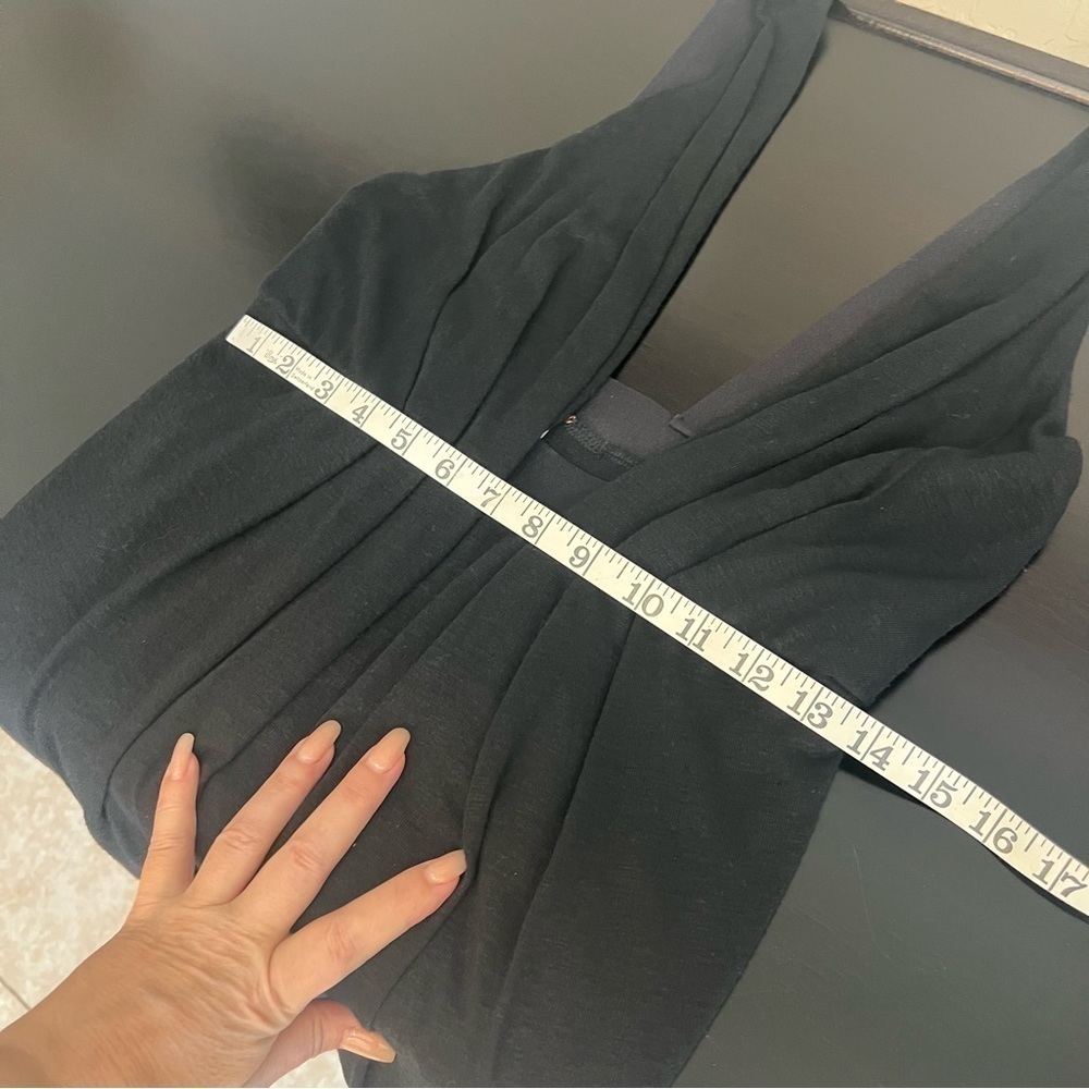Free people Heidi Linen Blend Maxi dress, black, plunging neckline, sz S - Picture 6 of 13